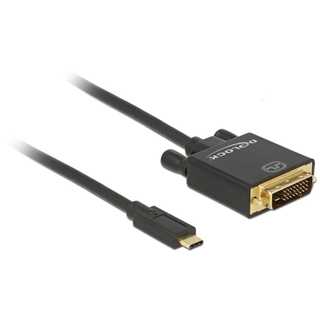 USB-C > DVI 24+1 (ST-ST) 2m 4K 30Hz DeLOCK Black