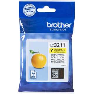 Brother Tinte LC-3211Y Gelb bis zu 200 Seiten nach ISO/IEC 24711
