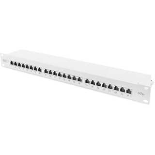 DIGITUS Patchpanel 1HE 24-Port Cat6a geschirmt lichtgrau