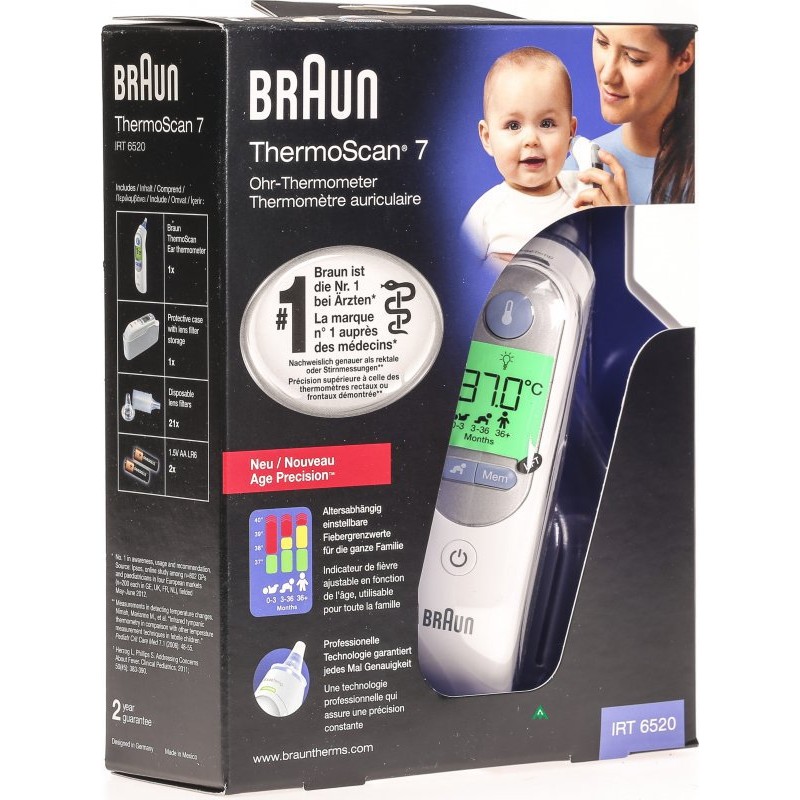 Braun ThermoScan 7 Ohrthermometer Schwarz