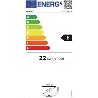 68,6cm/27'' (1920x1080) Philips V-Line 273V7QDSB 5ms 16:9 IPS HDMI VGA DVI VESA Full HD Black