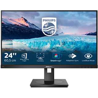 61cm/24'' (1920x1080) Philips S-Line 242S1AE 16:9 4ms HDMI DVI VGA DisplayPort VESA Pivot Speaker Full HD Black