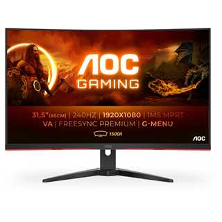 80cm/31,5'' (1920x1080) AOC C32G2ZE Gaming Curved 16:9 1ms 240Hz DisplayPort 2xHDMI VGA VESA Speaker Full HD Black