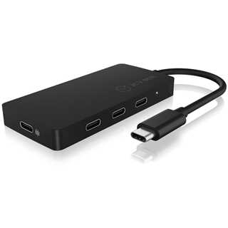 USB-C HUB 4Port ICY BOX 4xUSB-C 1xPower Delivery 100W passiv Black