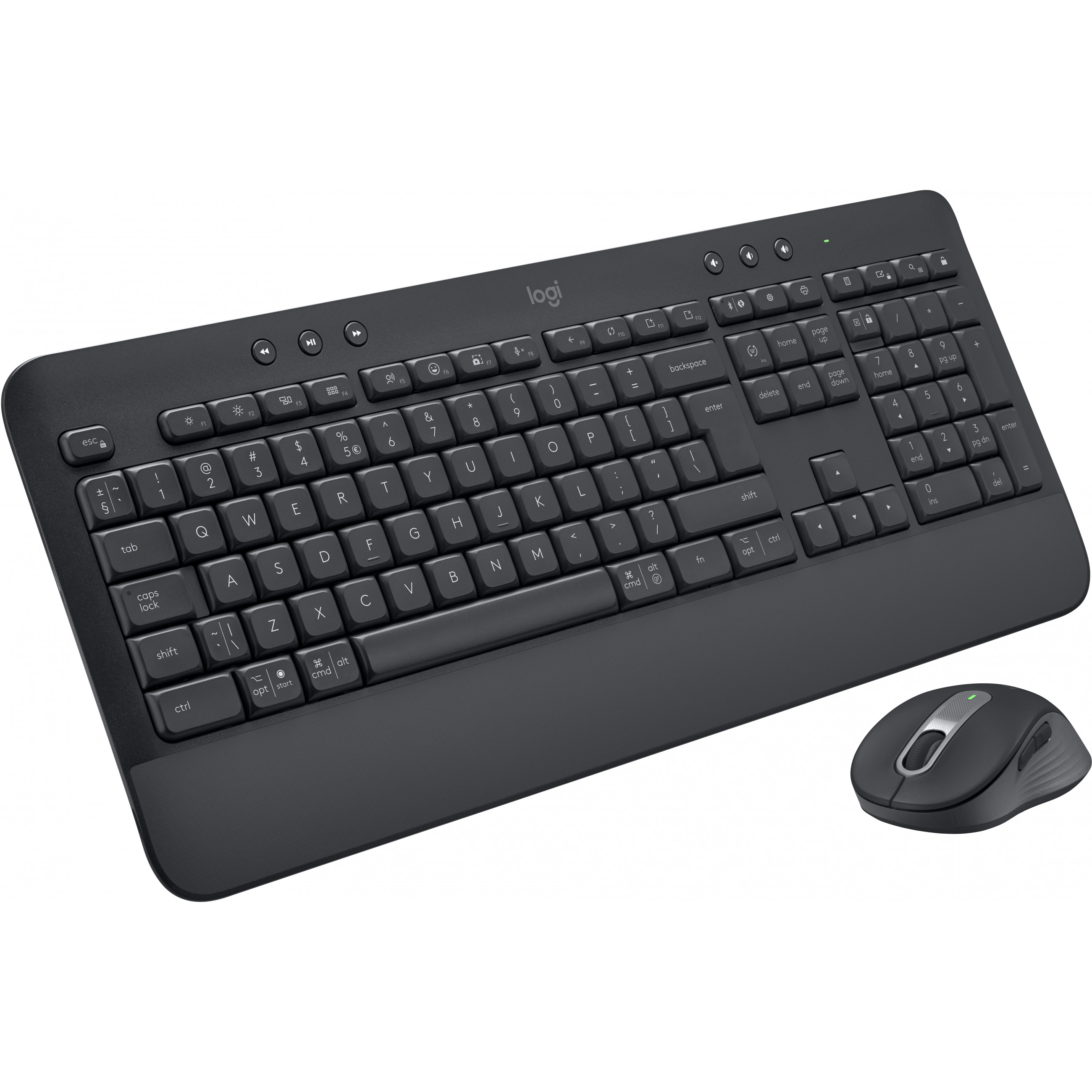 Logitech MK650 Advanced - Tastatur-und-Maus-Set - kabellos - 2,4 GHz -  Graphite QWERTZ DE