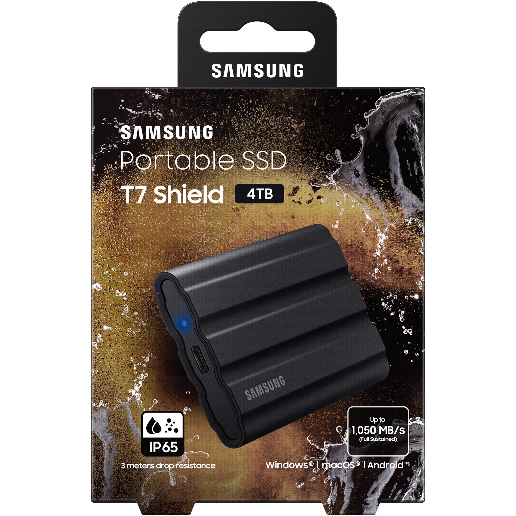4TB Samsung Portable T7 Shield USB retail Gen2 3.2 Schwarz