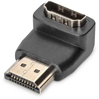DIGITUS HDMI Adapter, 90° gewinkelt, schwarz-gold