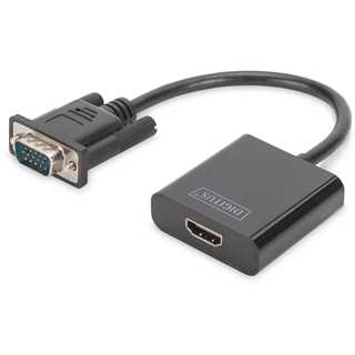 DIGITUS Konverter VGA > HDMI + Audio Full HD 1080p schwarz