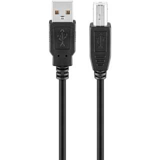 Goobay USB 2.0 A > B (ST-ST) 5m Adapterkabel Schwarz