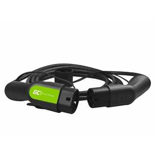 Green Cell Elektroauto Ladekabel/electric car charging cable Typ 2 3,6KW 16A 5m Black