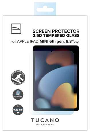 Tucano Displayschutz aus gehärtetem Glas für iPad mini 6. Gen. (8,3