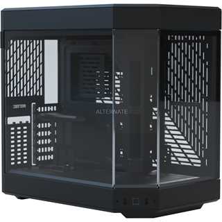 HYTE Y60 Black Zweikammer ATX Midi Tower Gehäuse schwarz, Seitenfenster