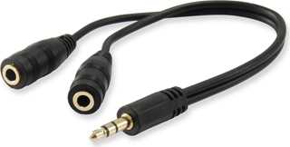 Equip Audiokabel Splitter 3.5mm 2x St/1x Bu
