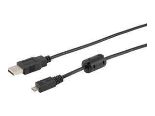 Equip Kabel USB-A 2.0 -> micro B St/St 1.00m Ferrit schwarz Polybeutel