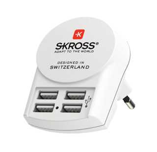 SKROSS World Adapter Pro + USB 4xA 3-polig (7A) Reiseadapter 1302522
