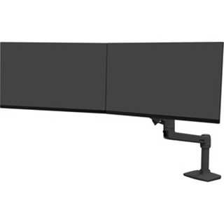 LX DESK DUAL DIRECT ARM 25IN MIS-D 10Y W MATTE BLACK