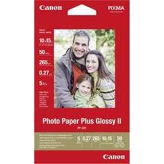 Canon 2311B003 Fotopapier Plus II PP-201, glänzend, 50 Blatt, 275 g/m² 10x15cm