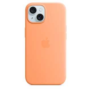 Apple Original iPhone 15 Silicone Case mit MagSafe - Sorbet Orange