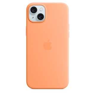 Apple Original iPhone 15 Plus Silicone Case mit MagSafe - Sorbet Orange