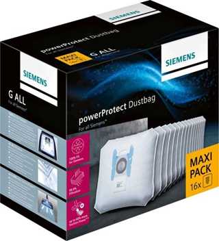 Siemens VZ16GALL PowerProtect Staubsaugerbeutel MAXI PACK (16 Stk.)