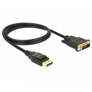 DELOCK Kabel Displayport 1.2 Stecker > DVI 24+1 Stecker Passiv 1 m schwarz