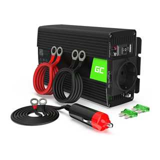 Green Cell KFZ Spannungswandler Power Inverter 24V > 230V 300/600W Black