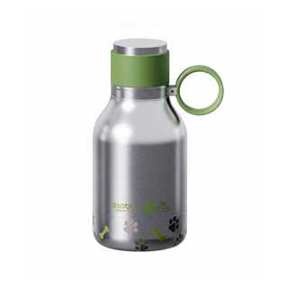 Asobu - Dog Bowl - recycelte Edelstahlflasche mit Hundenapf Silber