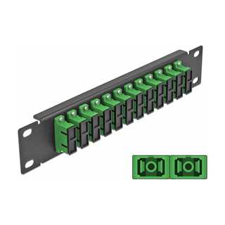 Delock 10? LWL Patchpanel 12 Port SC Duplex grün 1 HE schwarz