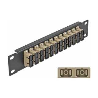 Delock 10? LWL Patchpanel 12 Port SC Duplex beige 1 HE schwarz