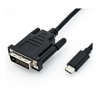 ROLINE USB Typ C - DVI Adapterkabel, ST/ST, 1 m