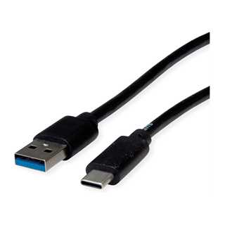 ROLINE RM USB 3.2 Gen 1 Kabel, A-C, ST/ST, schwarz, 1 m