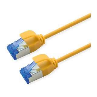 ROLINE Patchkabel Cat.6A (Class EA) S/FTP (PiMF), LSOH, PoE, gelb, 1 m