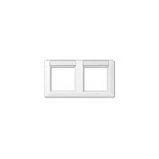 Jung AS 5820 NA WW Abdeckrahmen mit Schriftfeld 2f