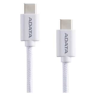 STICK ADATA USB 2.0 Kabel, USB-C Stecker > USB-C Stecker (wei, 2 Meter, PD 3.0, QC 3.0, Laden mit bis zu 100 Watt)