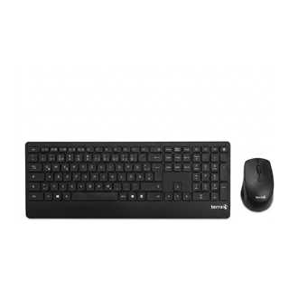 TERRA Desktop 4000 Wireless AES [DE] USB black Copilot Tastatur+Maus, QWERTZ, 105 Tasten,