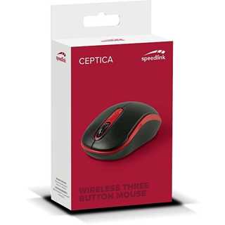 Speedlink Maus CEPTICA. kabellos. schwarz-rot retail