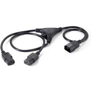 Equip Y-Netzverlängerung IEC C14 -> 2x IEC C13 St/Bu 1 Polybeutel