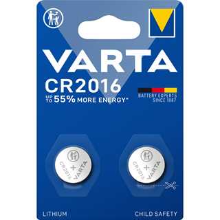 Batterie Knopfzelle CR2016 *Varta* 2-Pack