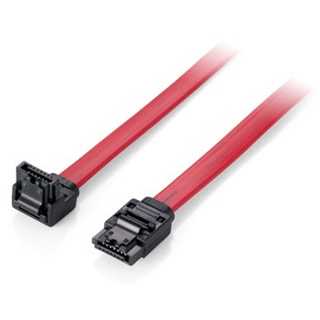Equip Flachkabel SATA 6Gbps 1.00m 1x unten gewinkelt Polybeutel