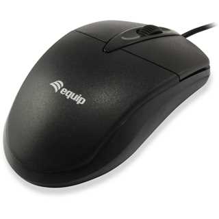 Equip Optische Maus USB Desktop Rechts-Linkshänder 1.35m sw