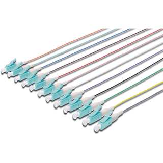 DIGITUS LWL Pigtails LC simplex OM3 12Stk 2.00m