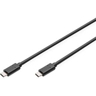 DIGITUS USB 2.0 Anschlusskabel Typ C -C St/St 1.0m. sw