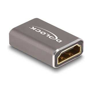 DELOCK HDMI Adapter Buchse zu Buchse 8K 60 Hz grau Metall