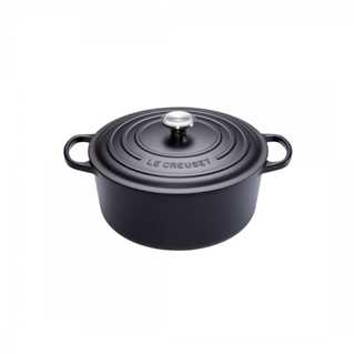 Le Creuset Signature Bräter rund 20 cm schwarz