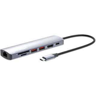 MANHATTAN 7-in-1 4K USB-C Dockingstation 1xHDMI 2xUSB 10Gb/s