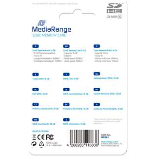 CARD MediaRange 16GB SDHC CL.10
