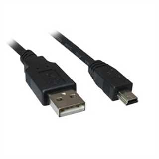 Kabel USB 2.0 A-B Mini 3.0m schwarz