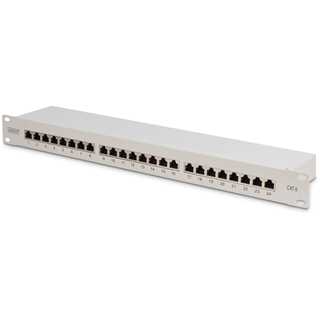 DIGITUS Patchpanel 1HE 24-Port Cat6 geschirmt grau