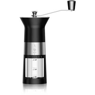 Bialetti Premium-Kaffeemühle (manuell) mit Edelstahlmahlwerk - schwarz