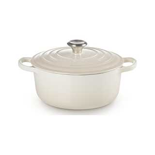 Le Creuset Signature Roaster round 20cm meringue (21177207164430)